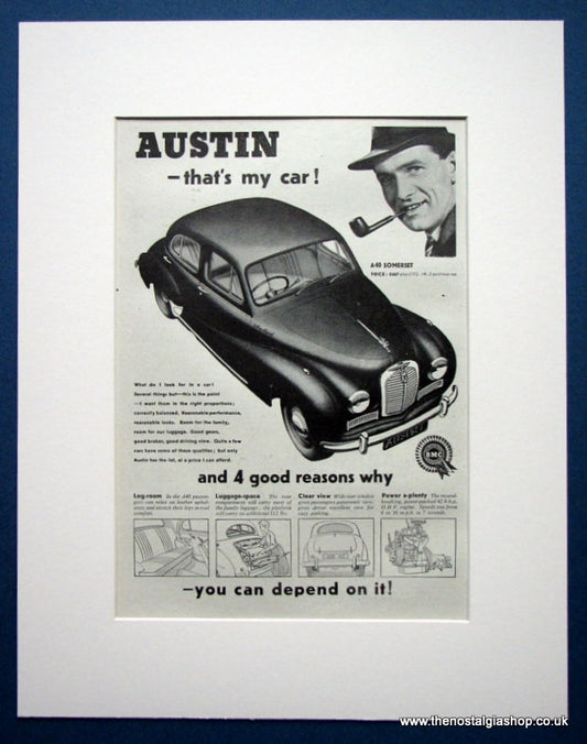 Austin A40 Somerset. Original advert 1953 (ref AD1375)