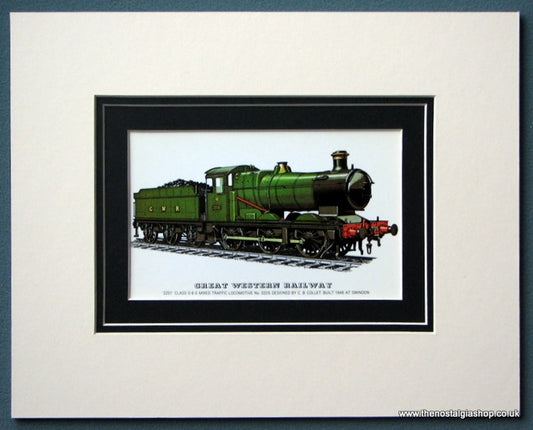 Great Western Railway No:3205 Mixed Traffic Locomotive Mounted Print (ref SP38)