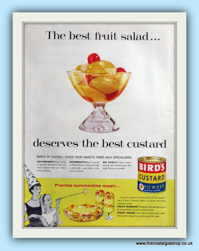 Bird's Custard Original Advert 1961 (ref AD8064)