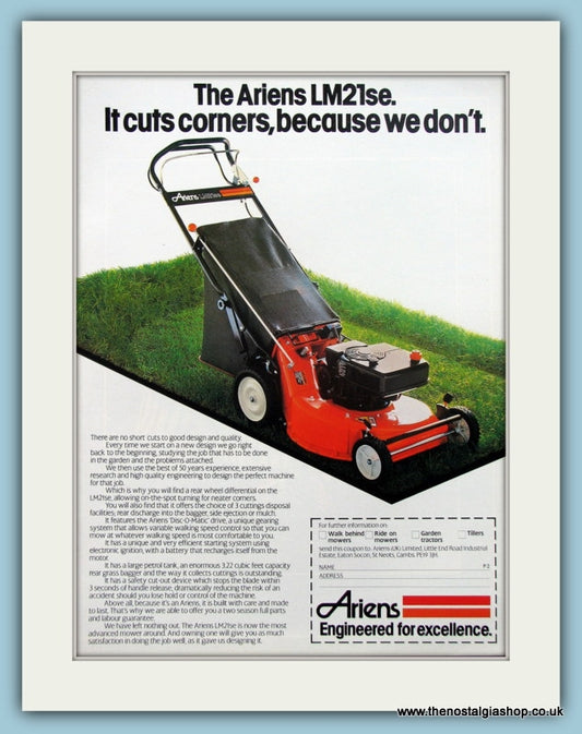 Ariens LM21se Lawnmower Original Advert  1984 (ref AD4604)