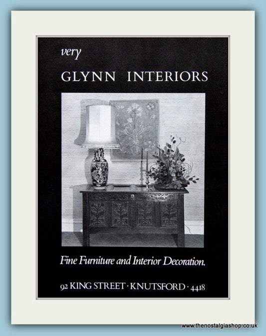 Glynn Interiors Original Advert 1978 (ref AD2431)