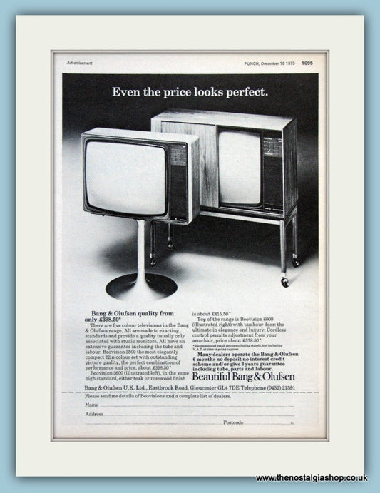 Bang & Olufsen Beovision TV Original Advert 1975 (ref AD3018)