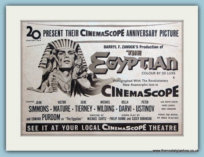 The Egyptian - Jean Simmons, Victor Mature 1955 Original Film Advert (ref AD3340)