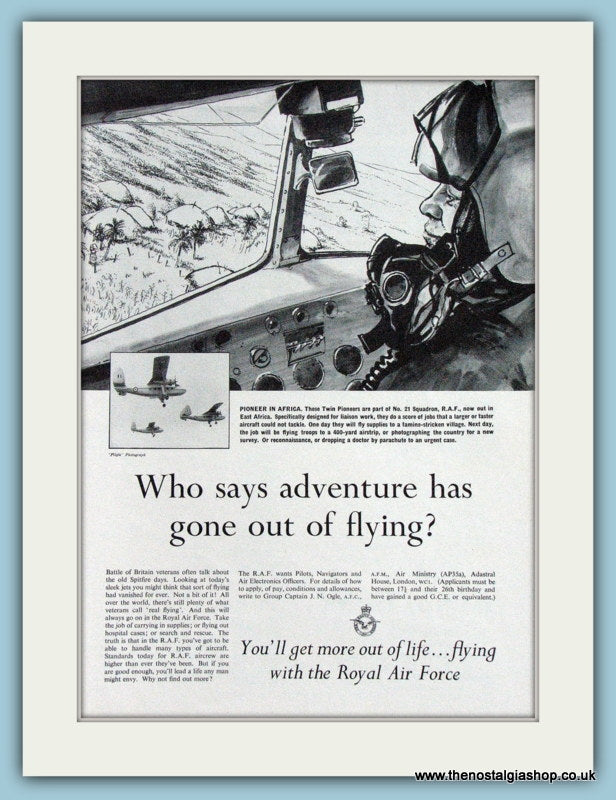 Royal Air Force. Original Advert 1960 (ref AD4254)