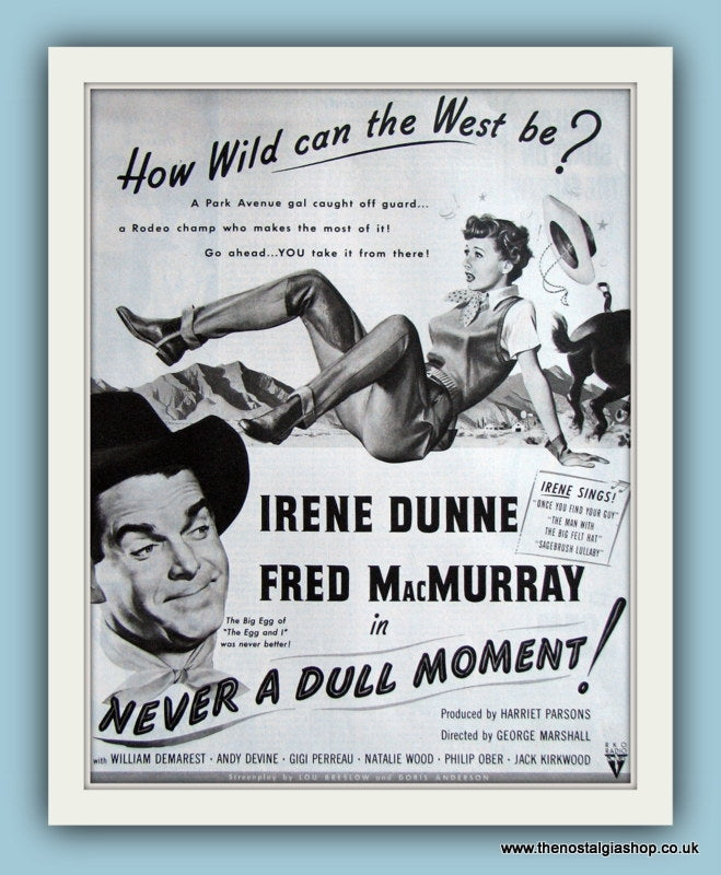 Never a Dull Moment. Original Advert 1950 (ref AD8001)