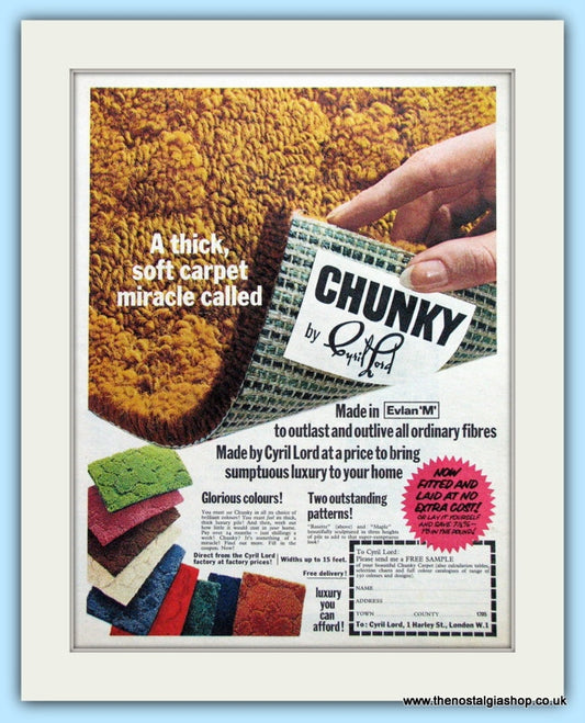 Cyril Lord Chunky Carpet Original Advert 1967 (ref AD4880)