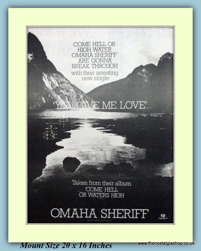 Omaha sheriff You Give Me Love Original Advert 1977 (ref AD9292)