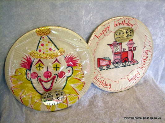 Vintage Birthday Party Plates, 2 Packs. (ref nos056)