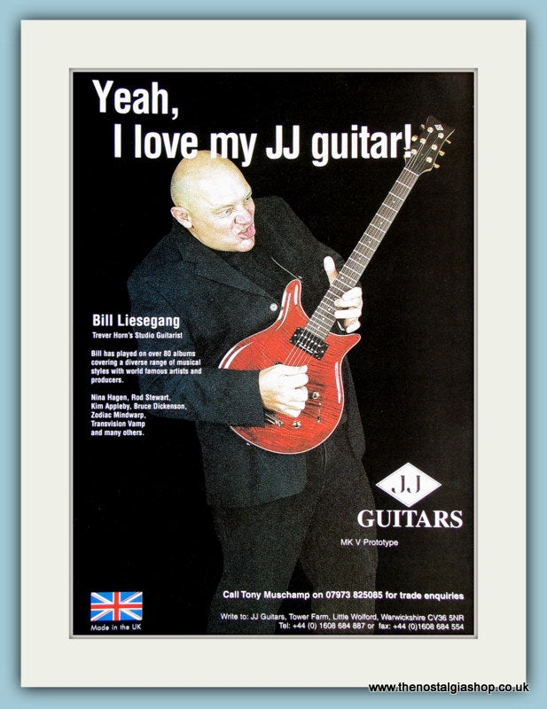 JJ Guitars with Bill Liesegang. Original Advert 2001 (ref AD2231)