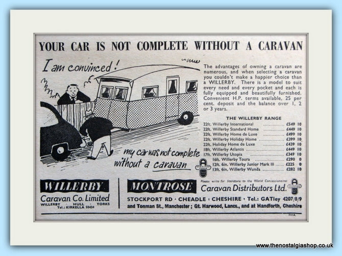 Willerby Montrose Caravans 1955 Original Advert (ref AD5061)