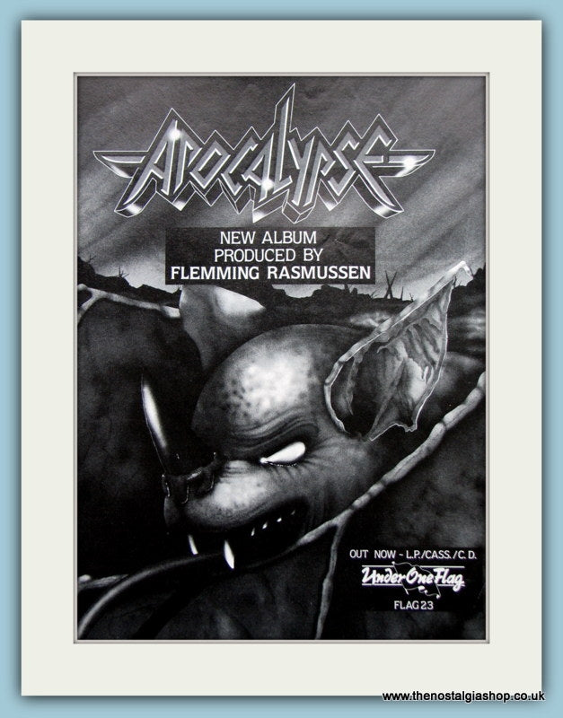 Apocalypse Produced By Flemming Rasmussen 1988 Original Advert (ref AD3074)