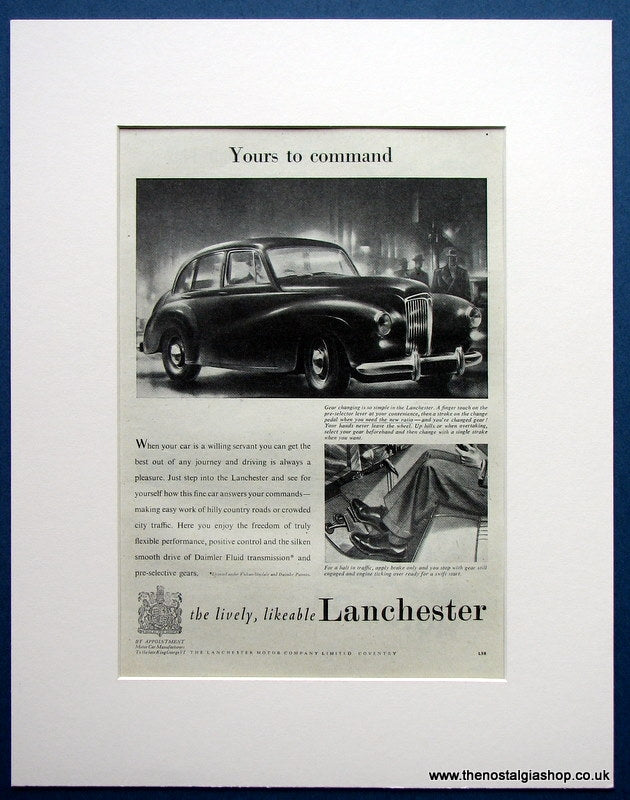 Lanchester 1952 Original Advert (ref AD1687)