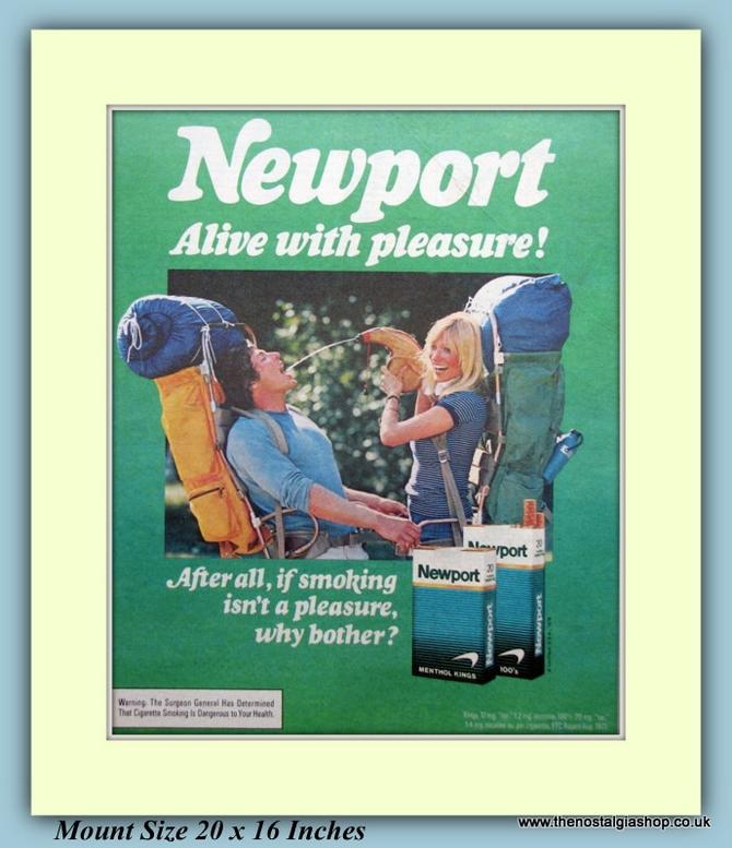 Newport Menthol Cigarettes Set Of 2 Original Adverts 1978/79 (ref AD9449)