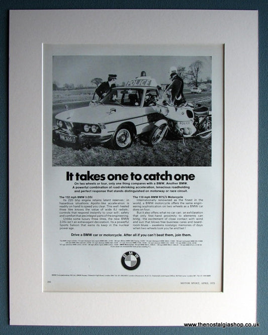 BMW 3.OSi Motorcycle R75/5 1973 Original Advert (ref AD1640)