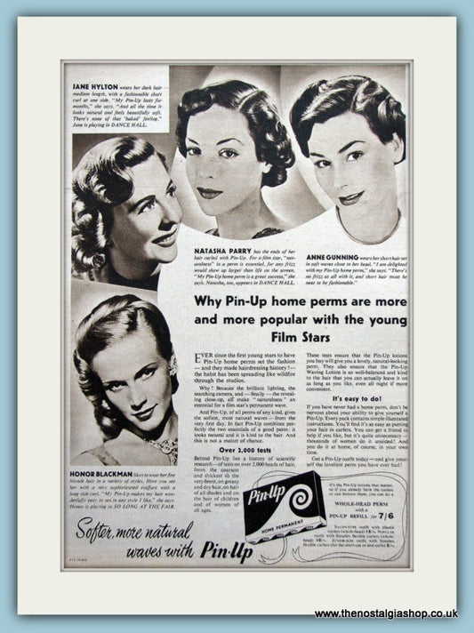 Pin-Up Home Perm Original Advert 1950 (ref AD3642)