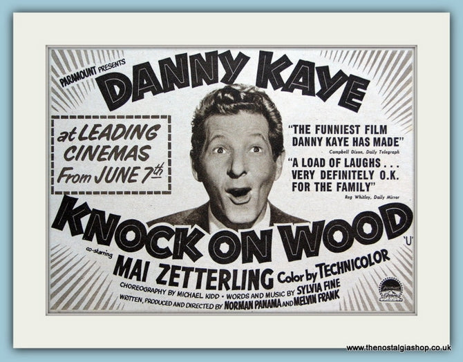 Knock On Wood starring Danny Kaye, 1954 Original Advert (ref AD3247)
