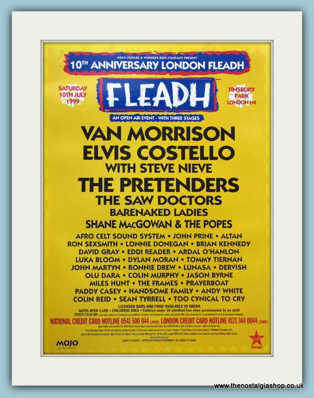 Fleadh 10th Anniversary Festival Advert July 1999 (ref AD3357)
