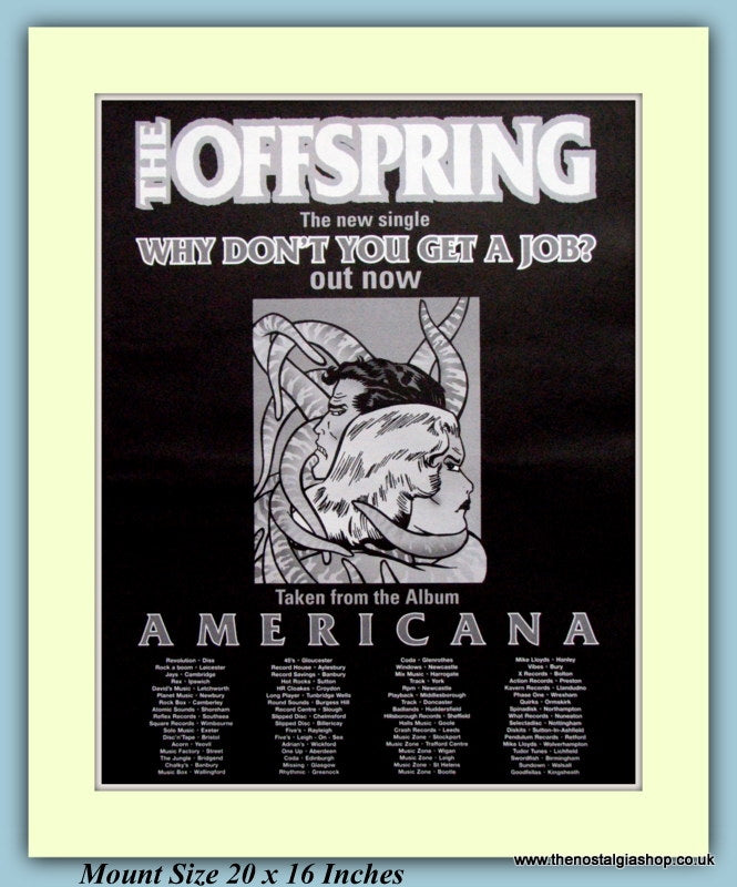 The Offspring Why Don't You Get A Job ? Original Advert 1999 (ref AD9186)