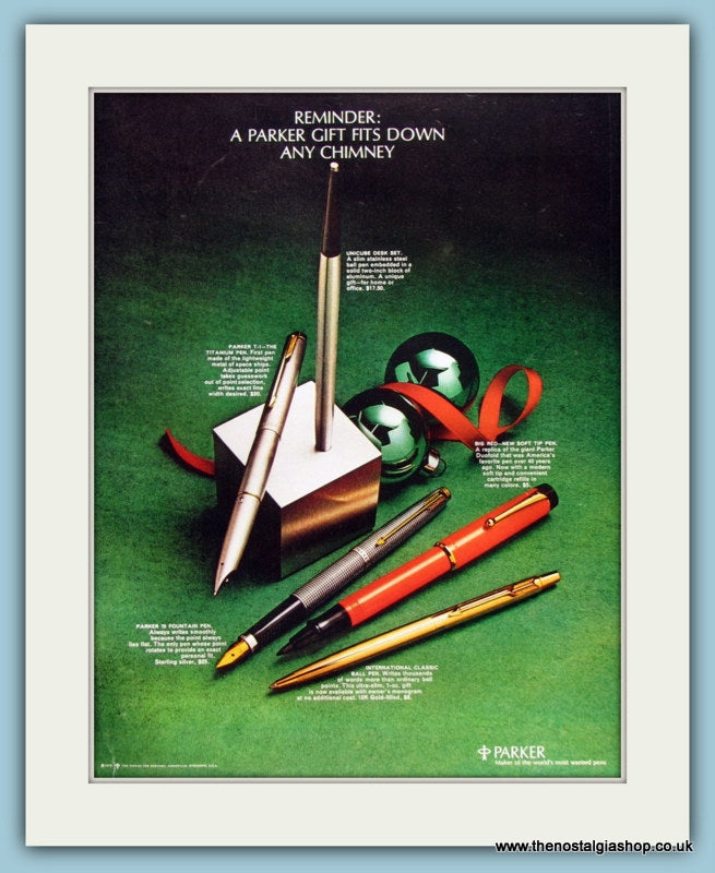 Parker Pens Original Advert 1970 (ref AD8281)