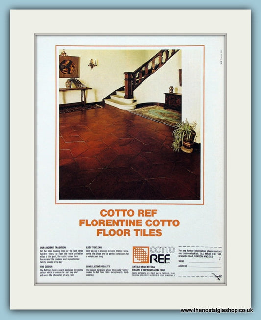 Cotto Ref Floor Tiles. Original Advert 1981 (ref AD2539)