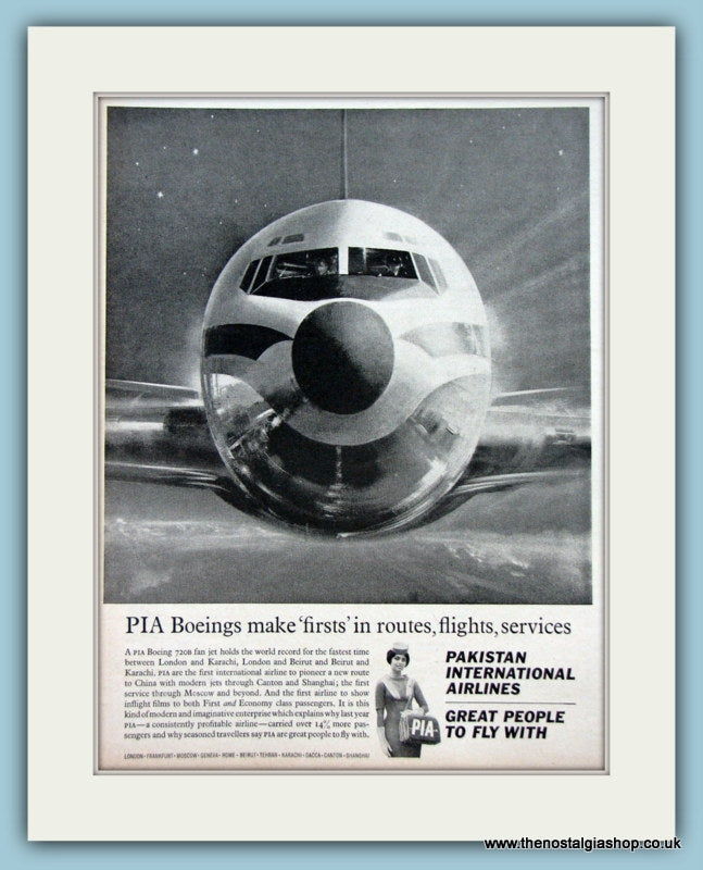 Pakistan International Airlines 1964. Original Advert (ref AD2113)