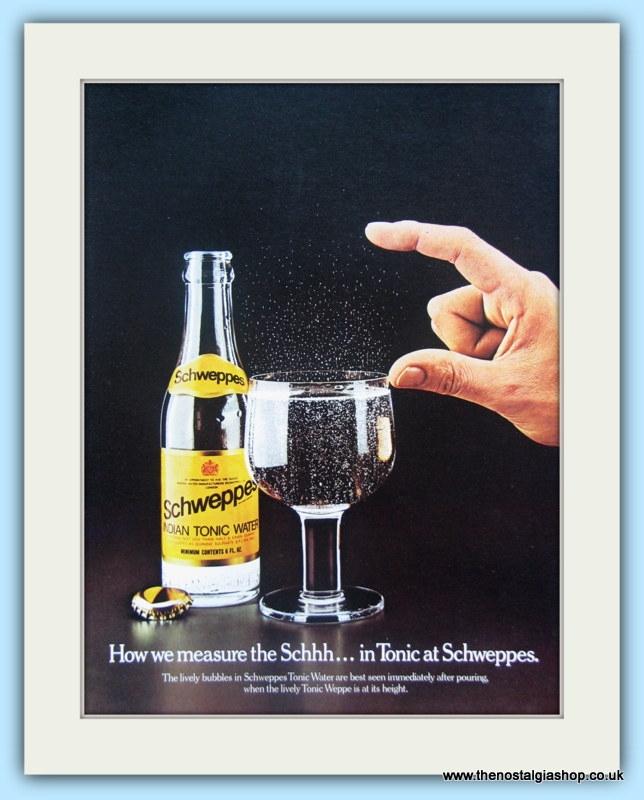 Schweppes Drinks Set Of 4 Original Adverts 1974 (ref AD4983)