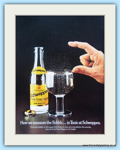 Schweppes Drinks Set Of 4 Original Adverts 1974 (ref AD4983)