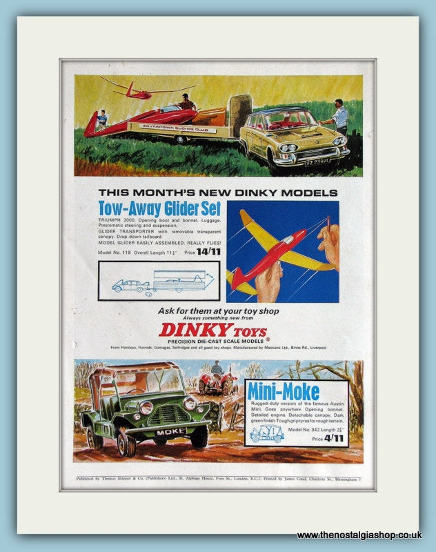Dinky Toys Triumph Mini Moke 1966 Original Advert (ref AD2856)