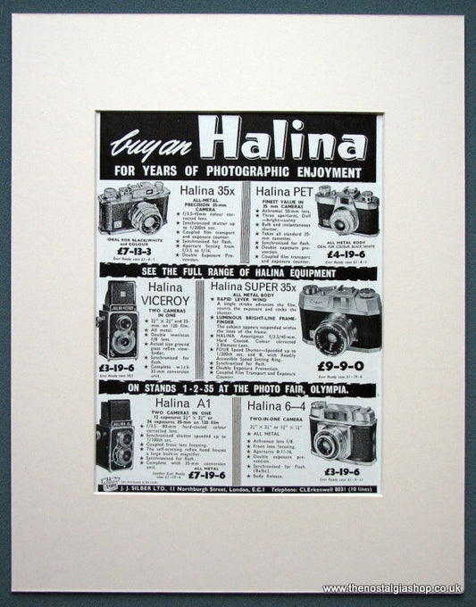 Halina Cameras 1963 Original Advert (ref AD1038)