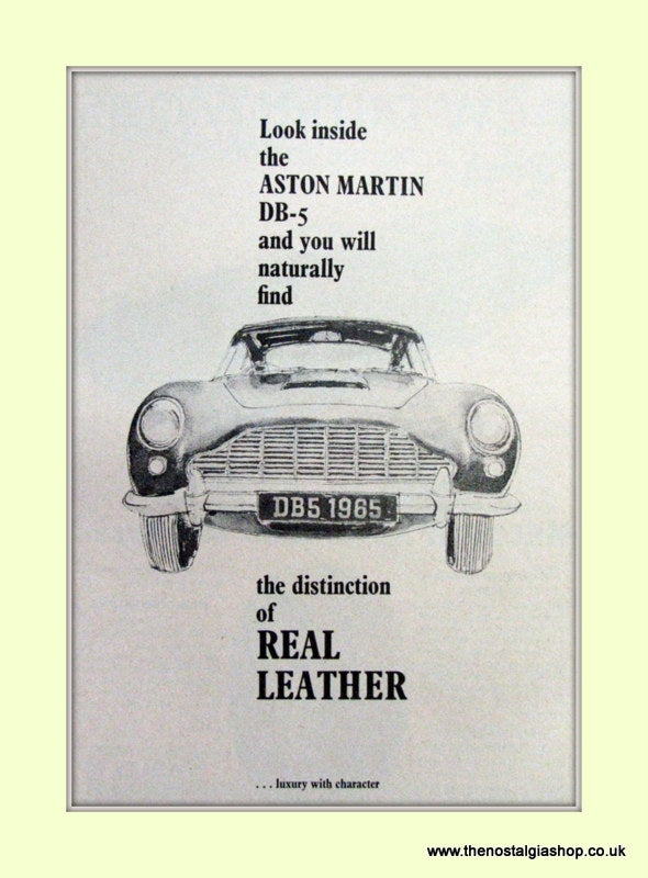 Aston Martin DB-5 Original Advert 1965 (ref AD6737)