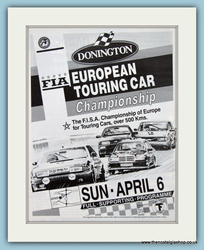 Touring Car Championship Donnington 1986. Original Advert (ref AD2035)