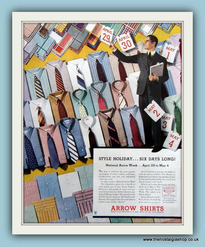 Arrow Shirts. Original Advert 1955 (ref AD8192)