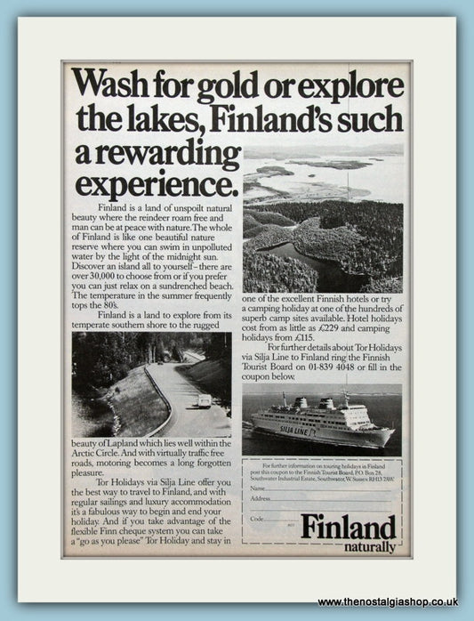 Silja Line Original Advert 1980 (ref AD2280)