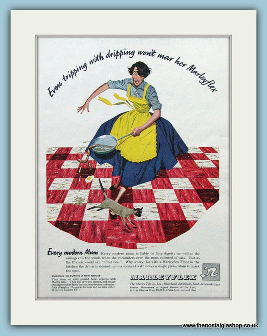 Marleyflex Flooring Original Advert 1955 (ref AD4287)