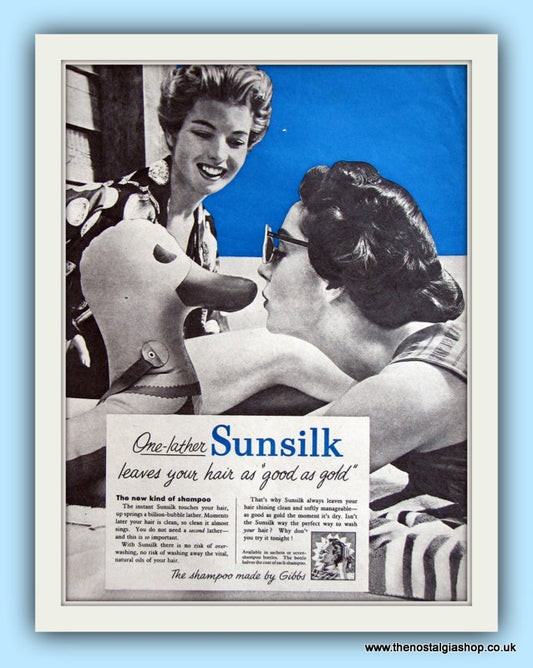 Sunsilk Shampoo. Original Advert 1950 (ref AD8022)