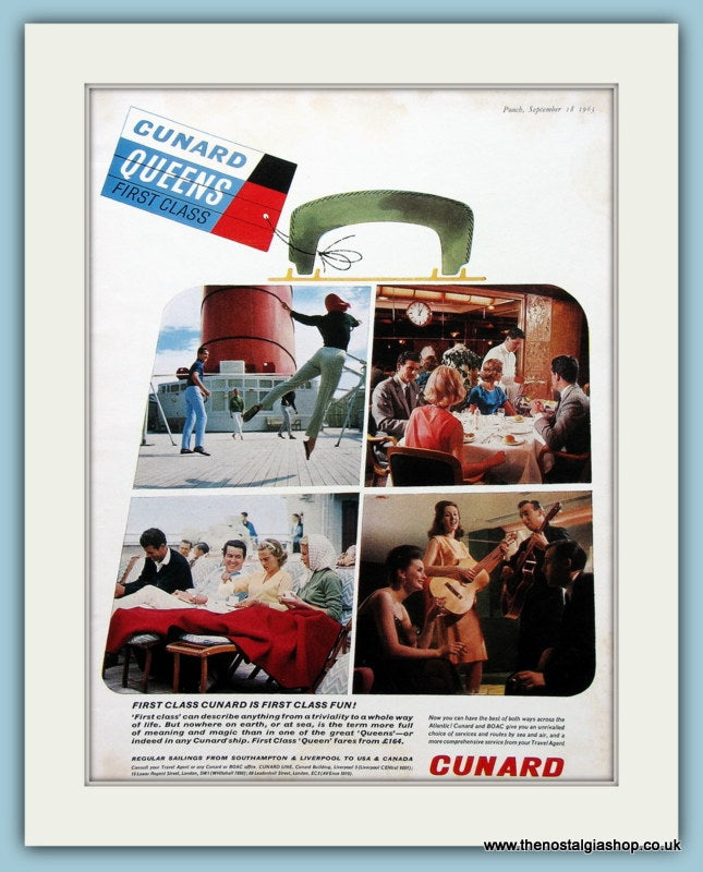 Cunard Original Advert 1963 (ref AD2275)