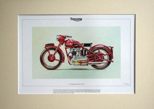 Triumph Speed Twin   Mounted print  Ltd Edition (ref PR1)