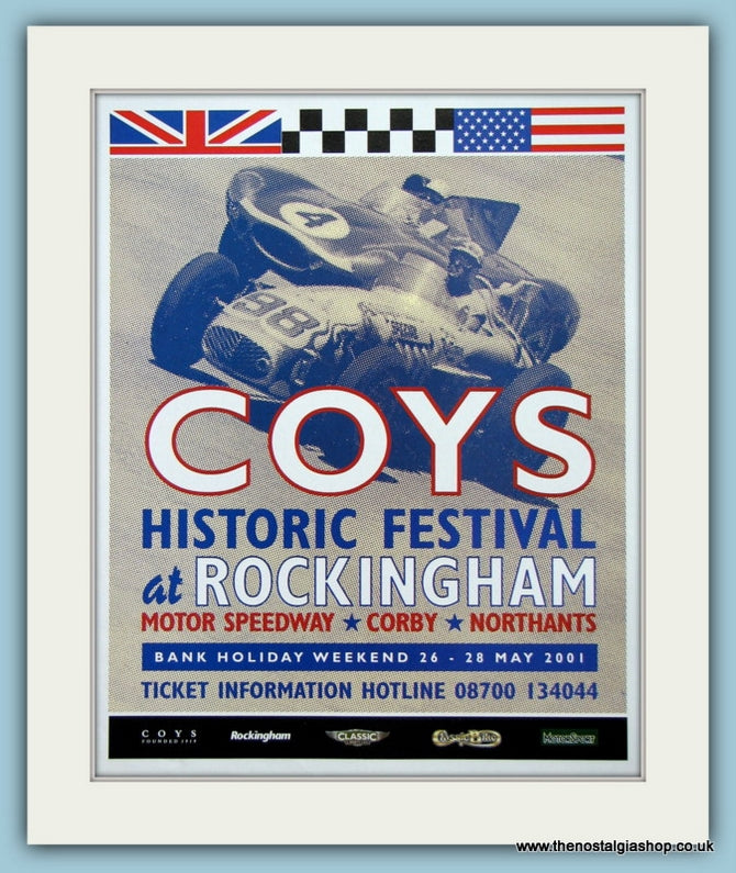 Coys Historic Festival 2001. Original Advert (ref AD2026)