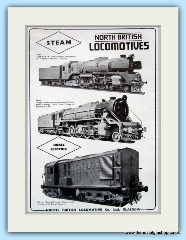 North British Locomotives Original Advert 1951 (ref AD6477)