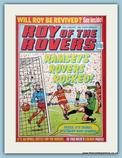 Roy Of The Rovers Featuring Sir Alf Ramsey Lot Of 4 Original Covers 1980's (ref AD3001)