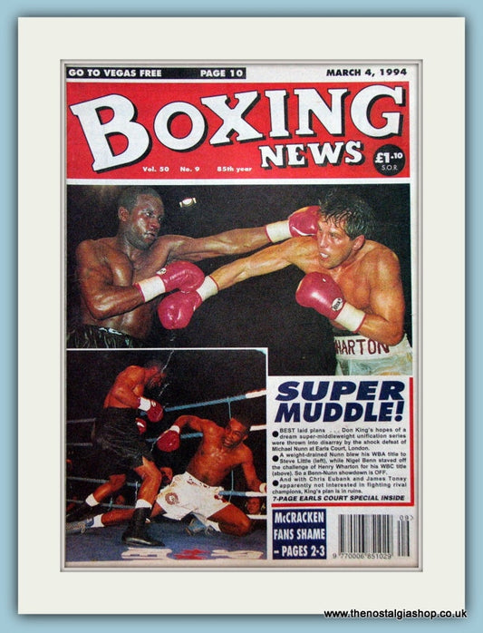 Benn v Wharton Original Cover and Centre spread 1994 (ref AD4414)