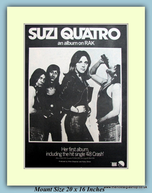 Suzi Quatro First Album Original Advert 1973 (ref AD9071)