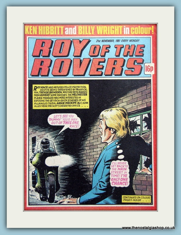 Roy of the Rovers. Lot of 3 Original Covers 1980's (ref AD2992)