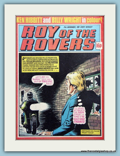 Roy of the Rovers. Lot of 3 Original Covers 1980's (ref AD2992)