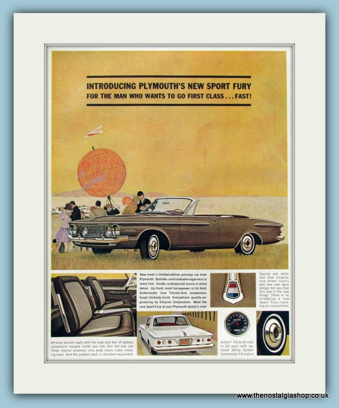 Sport Fury Chrysler Original Advert 1965 (ref AD8295)