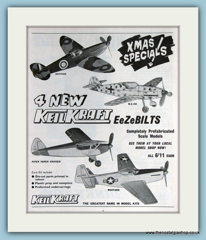 KeilKraft Aircraft Model Kits. 2 x Original Adverts 1962 (ref AD2809)