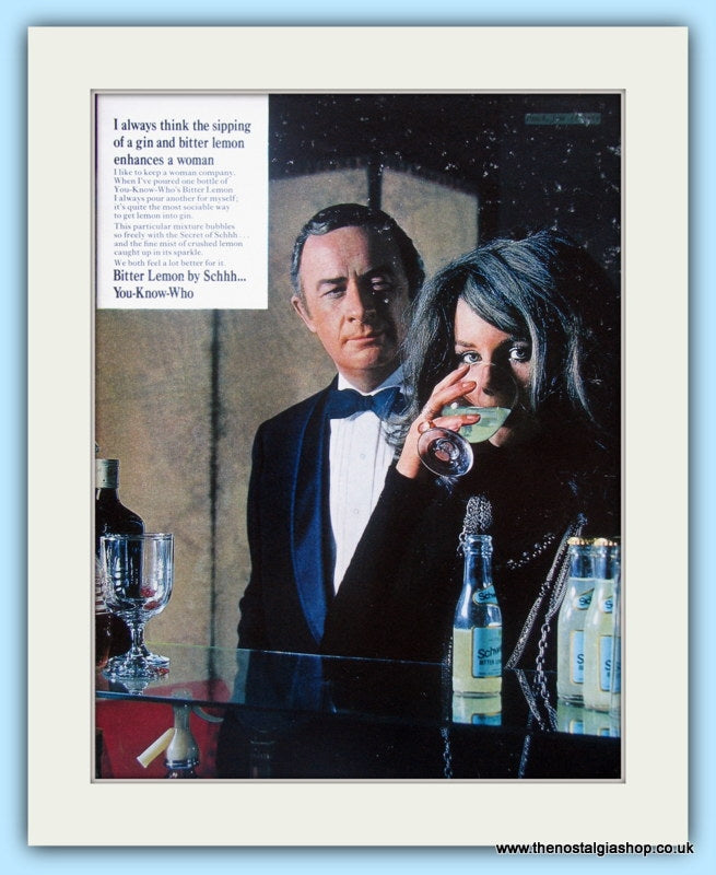 Schweppes Bitter lemon Drink Original Advert 1969 (ref AD4979)