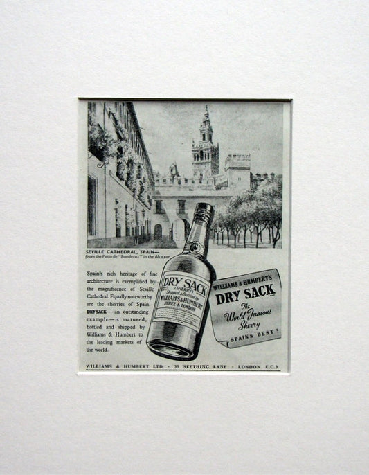 Dry Sack Sherry Original advert 1953 (ref AD1513)
