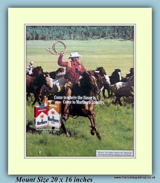 Marlboro Cigarettes Set Of 2 Original Adverts 1977 & 1978 (refAD9439)