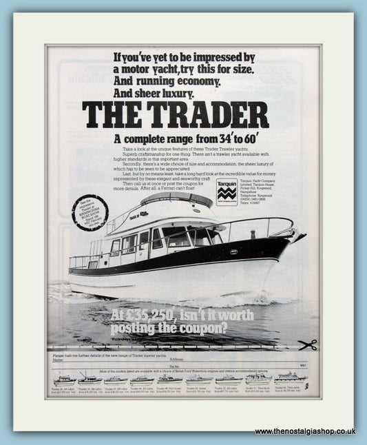 Trader Trawler Yachts Original Advert 1980 (ref AD2337)